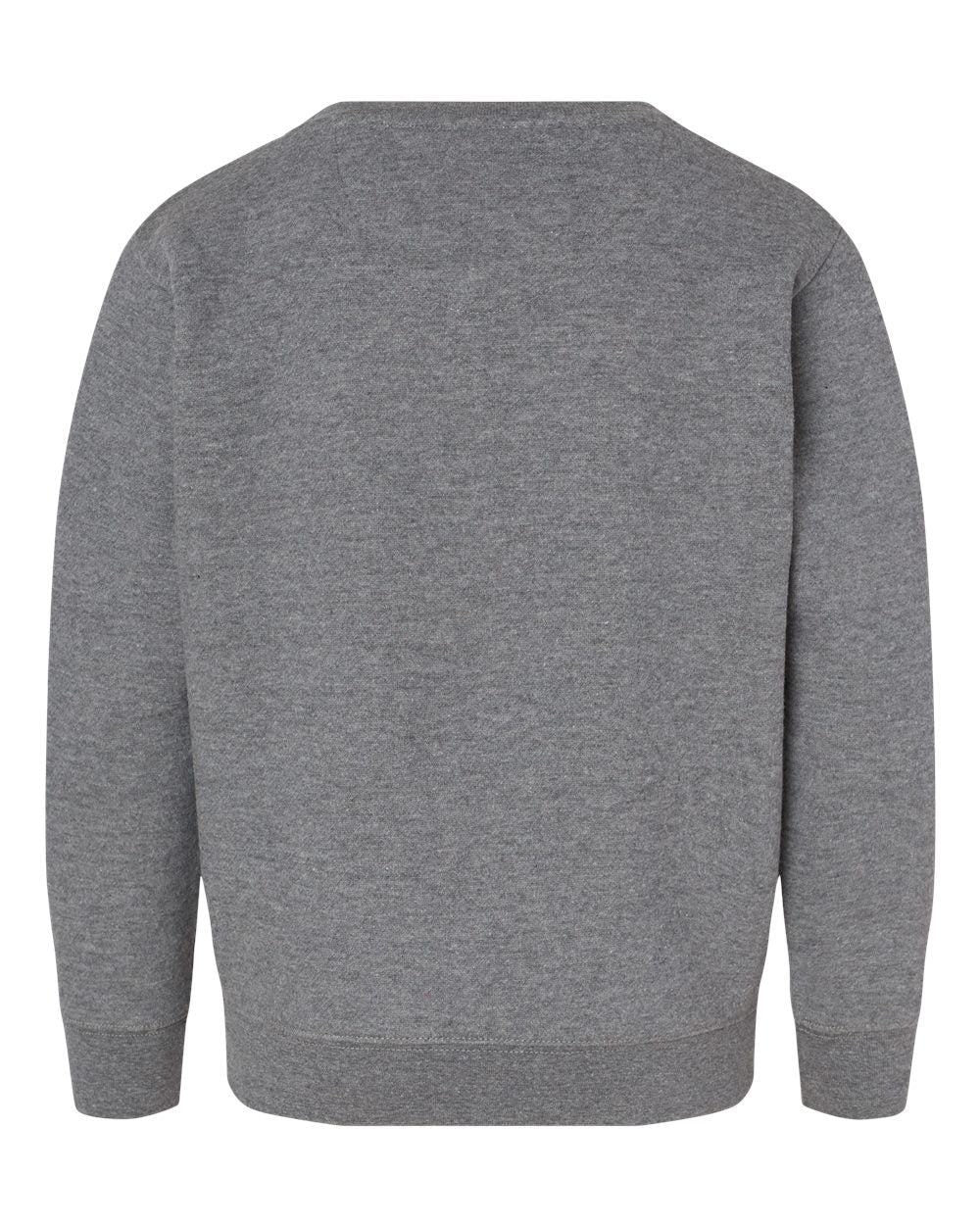 Live & Tell by LAT 2225 Youth Crewneck Sweatshirt in Granite Heather, back