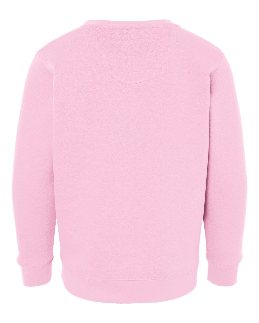 Live & Tell by LAT 2225 Youth Crewneck Sweatshirt in Pink, back
