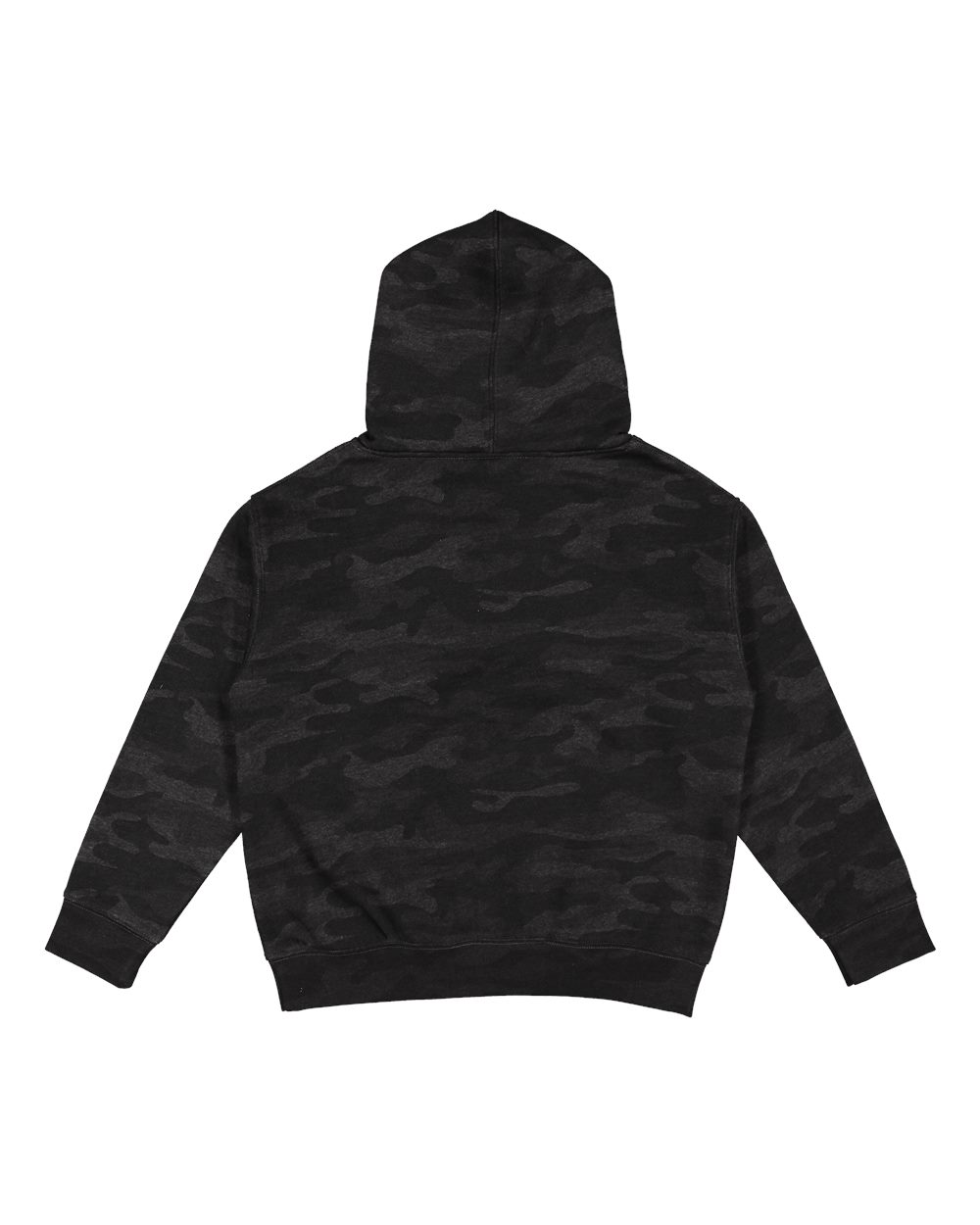 Live & Tell by LAT 2296 Youth Hoodie Sweatshirt in Storm Camo, back