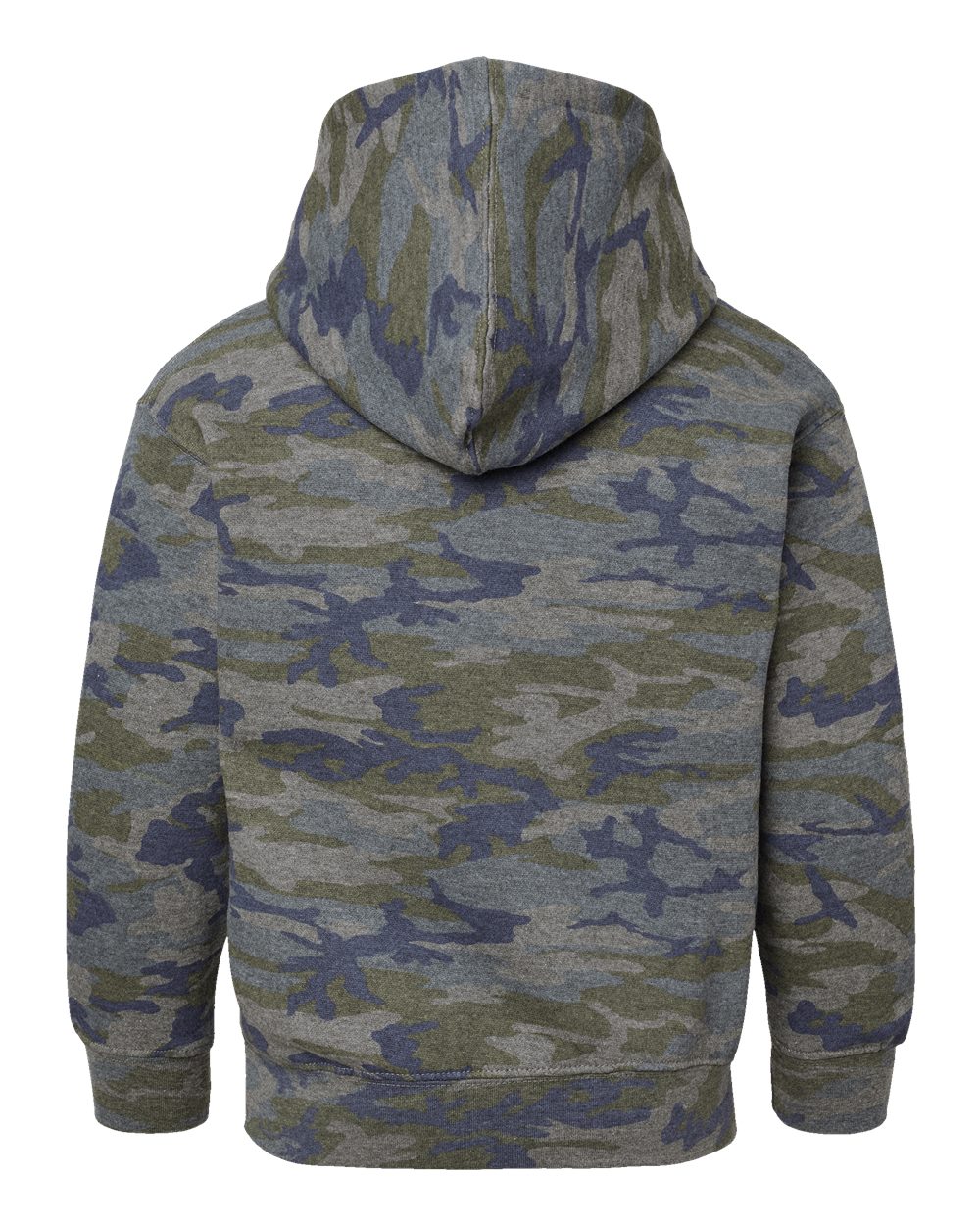 Live & Tell by LAT 2296 Youth Hoodie Sweatshirt in Vintage Camo, back