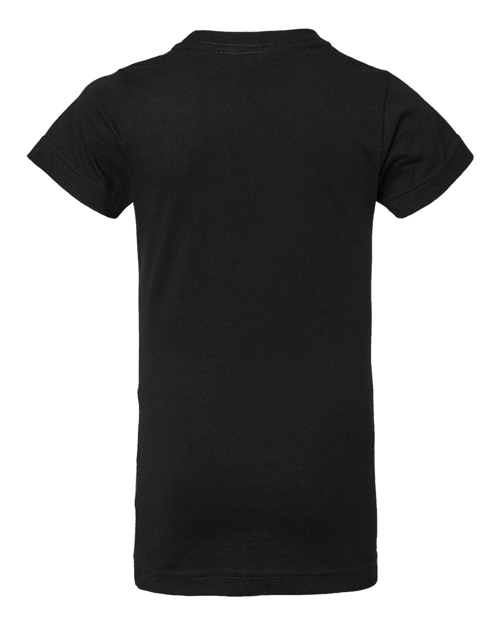 Live & Tell by LAT 2616 Girls' Fine Jersey Tee in Black, back