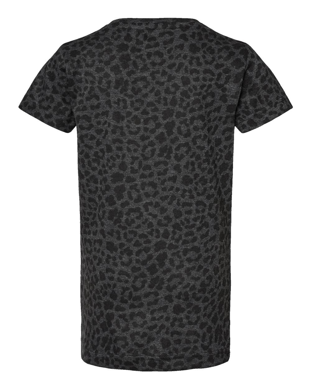 Live & Tell by LAT 2616 Girls' Fine Jersey Tee in Black Leopard, back