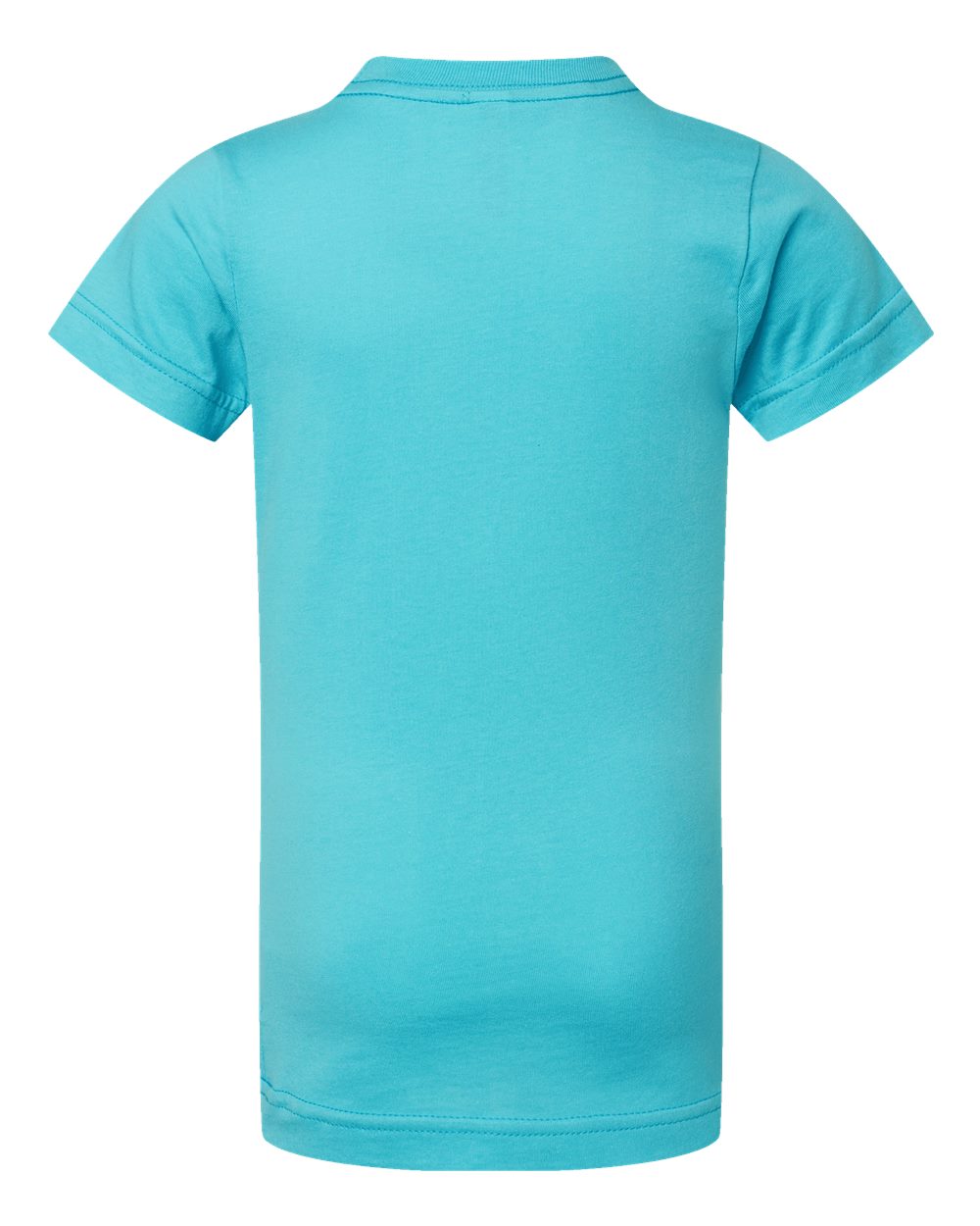 Live & Tell by LAT 2616 Girls' Fine Jersey Tee in Caribbean, back