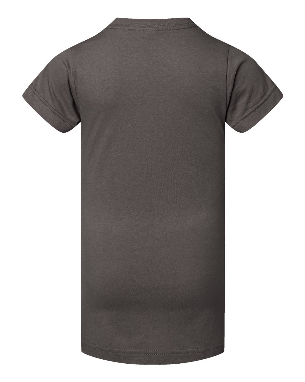 Live & Tell by LAT 2616 Girls' Fine Jersey Tee in Charcoal, back