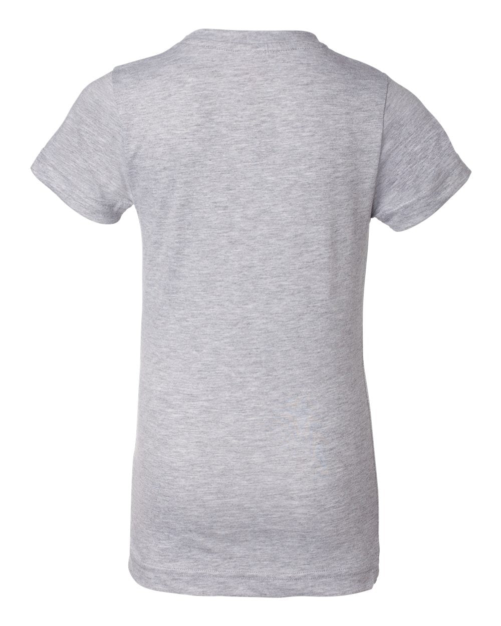 Live & Tell by LAT 2616 Girls' Fine Jersey Tee in Heather, back