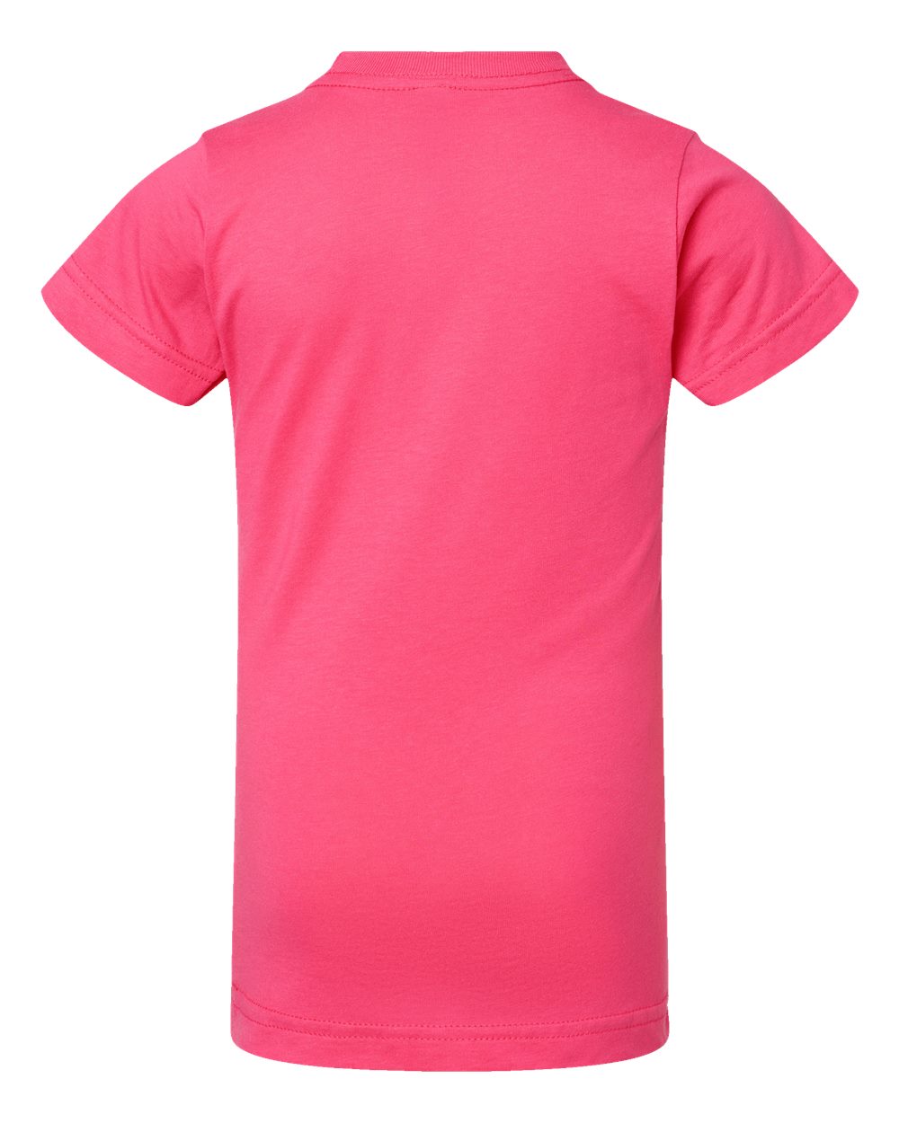 Live & Tell by LAT 2616 Girls' Fine Jersey Tee in Hot Pink, back