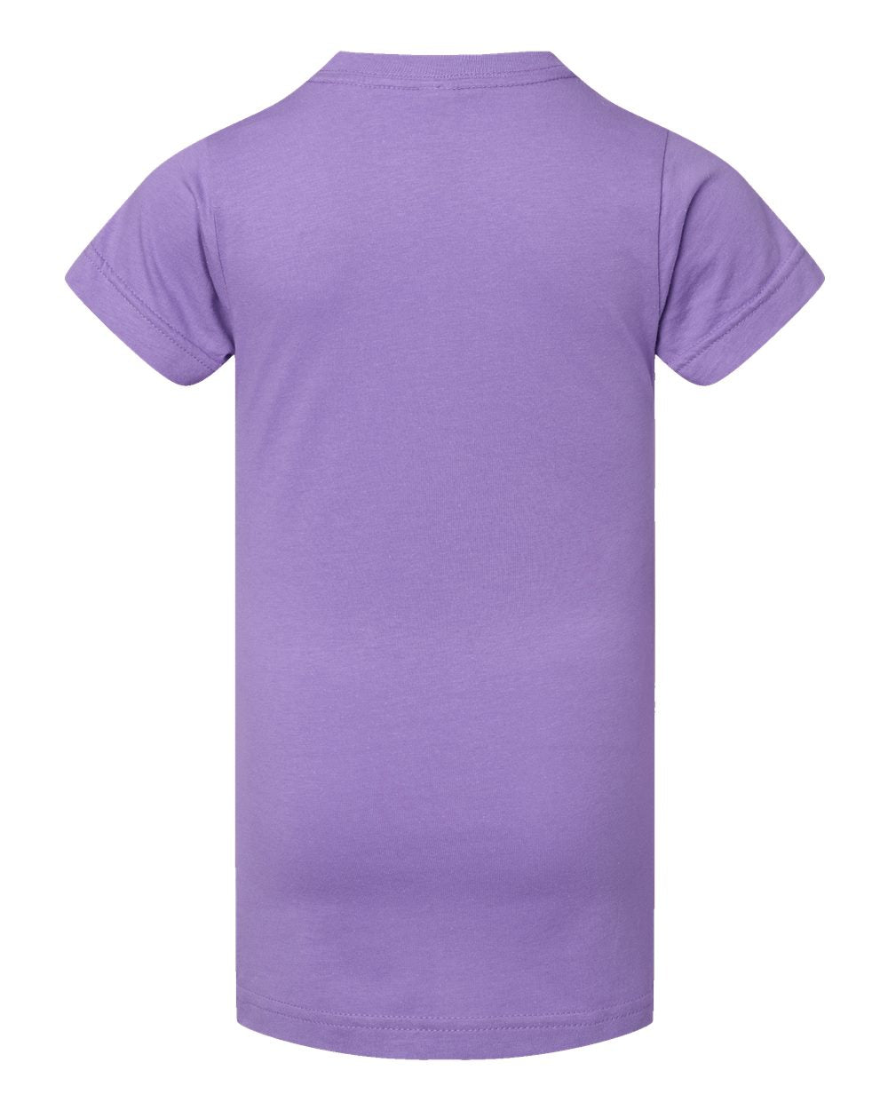 Live & Tell by LAT 2616 Girls' Fine Jersey Tee in Lavender, back