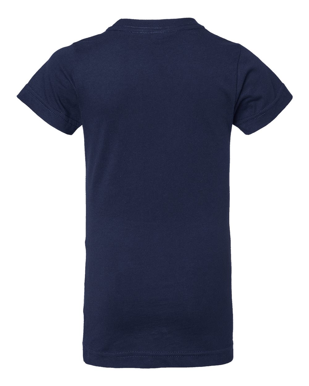 Live & Tell by LAT 2616 Girls' Fine Jersey Tee in Navy, back