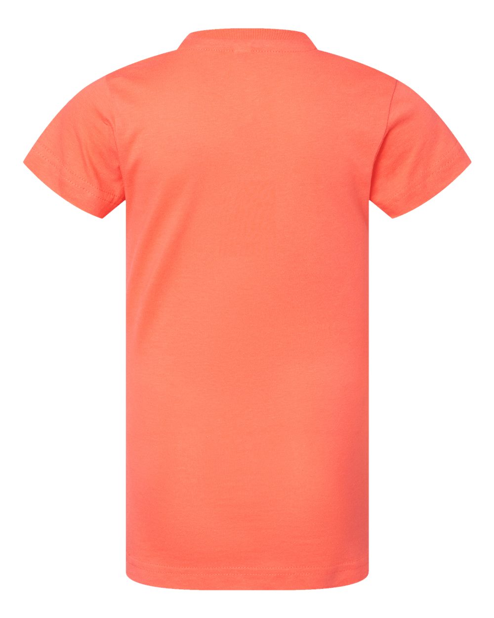 Live & Tell by LAT 2616 Girls' Fine Jersey Tee in Papaya, back