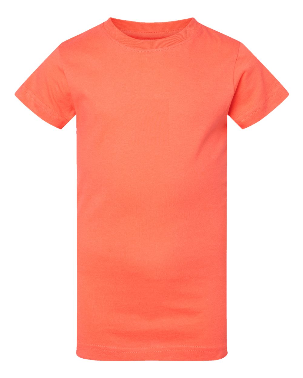 Live & Tell by LAT 2616 Girls' Fine Jersey Tee in Papaya
