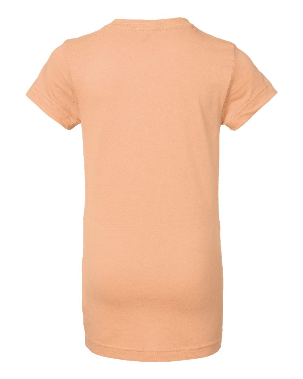 Live & Tell by LAT 2616 Girls' Fine Jersey Tee in Peachy, back
