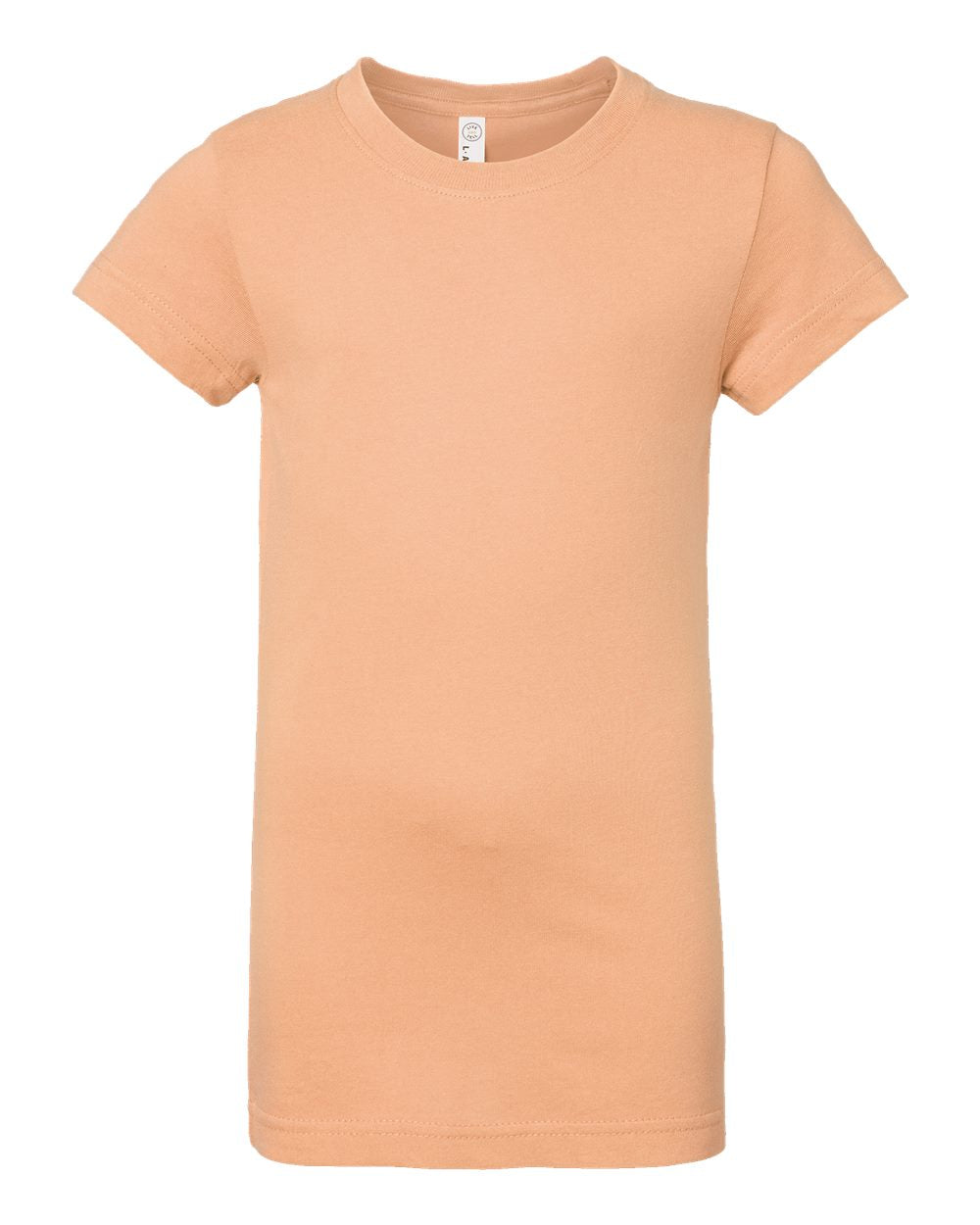 Live & Tell by LAT 2616 Girls' Fine Jersey Tee in Peachy