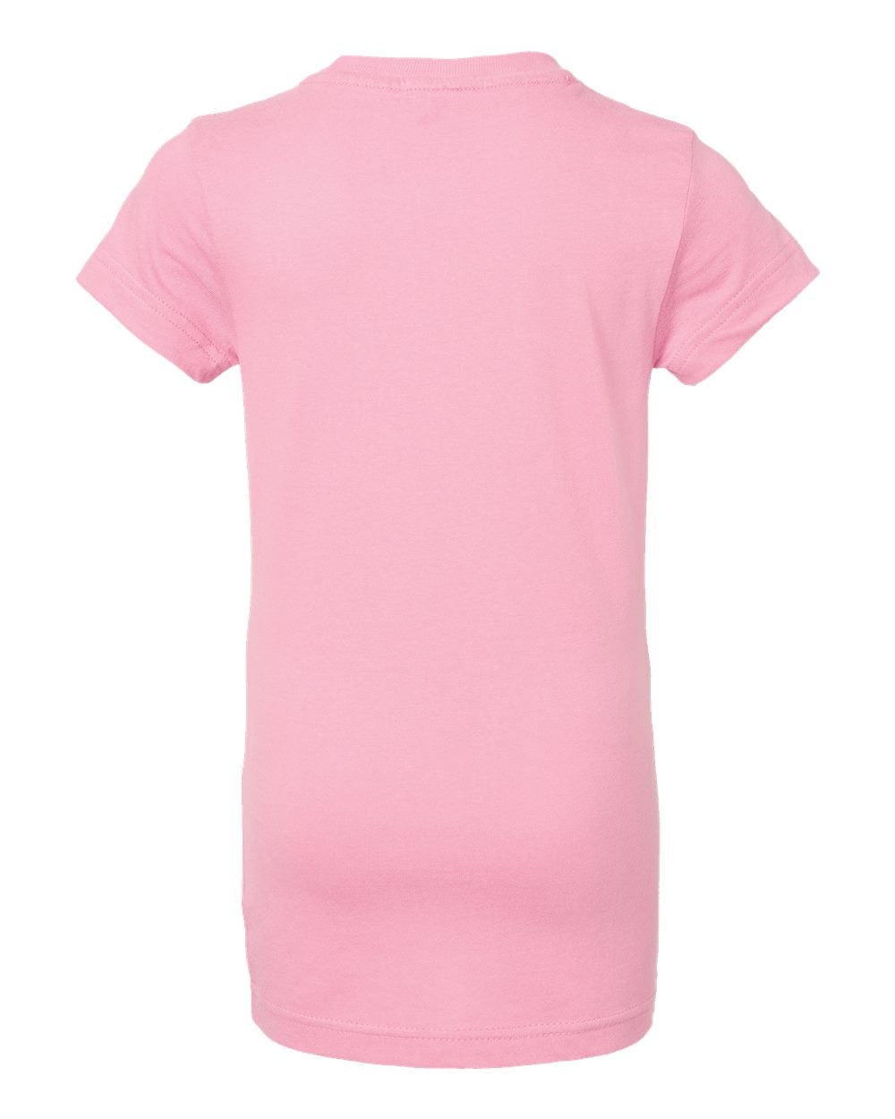 Live & Tell by LAT 2616 Girls' Fine Jersey Tee in Pink, back