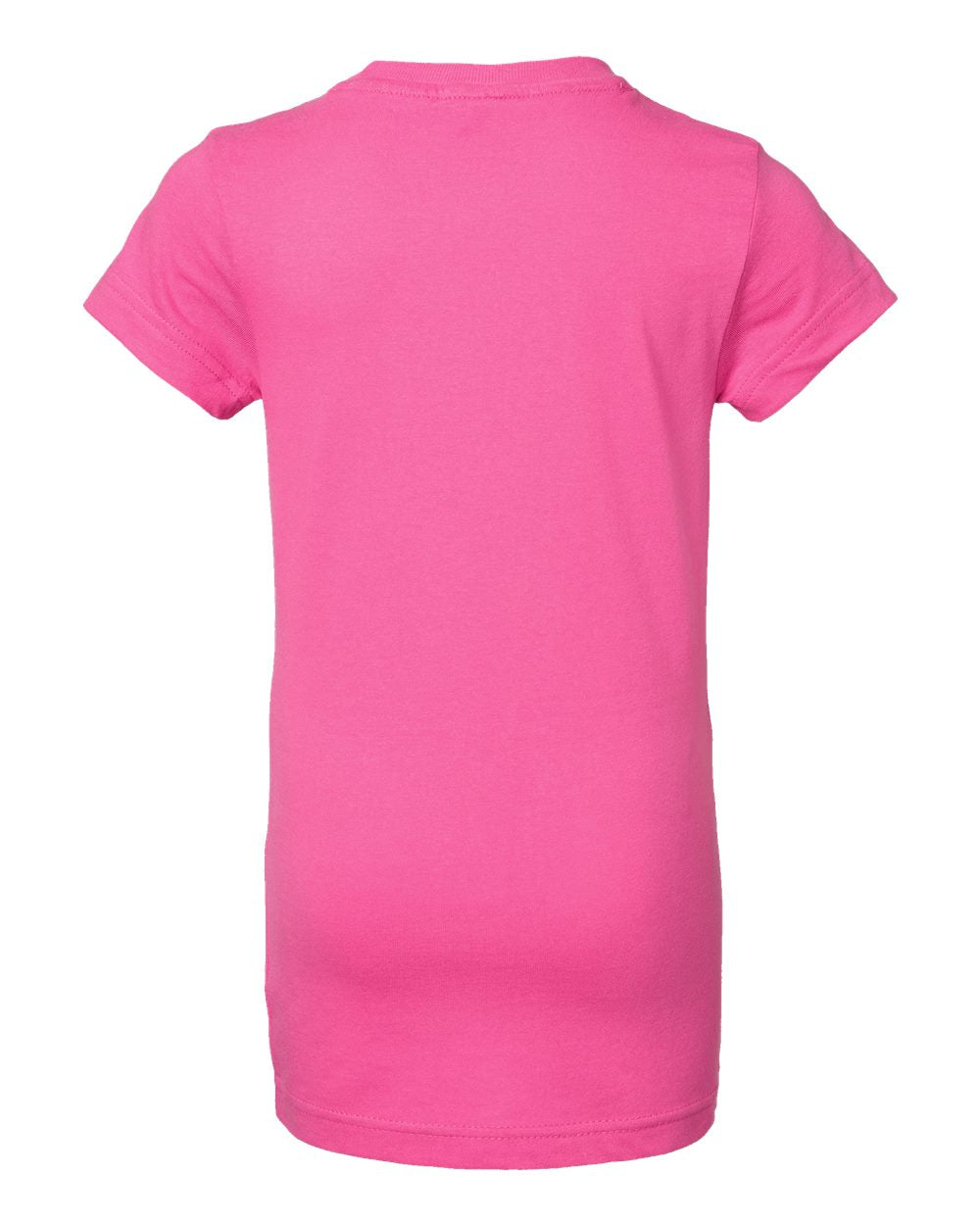 Live & Tell by LAT 2616 Girls' Fine Jersey Tee in Raspberry, back