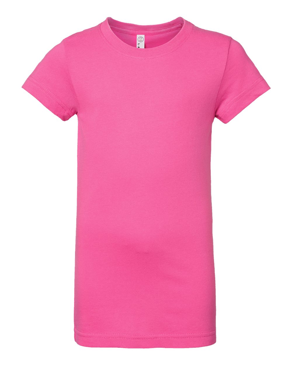 Live & Tell by LAT 2616 Girls' Fine Jersey Tee in Raspberry