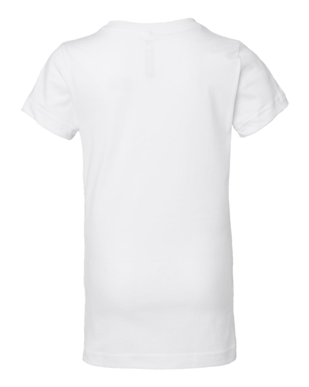 Live & Tell by LAT 2616 Girls' Fine Jersey Tee in White, back