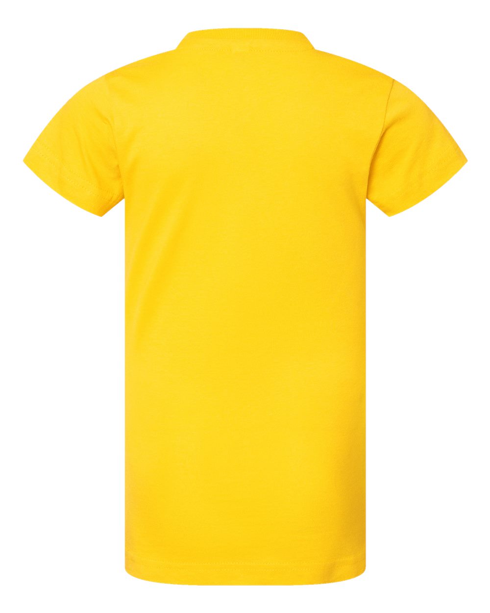 Live & Tell by LAT 2616 Girls' Fine Jersey Tee in Yellow, back