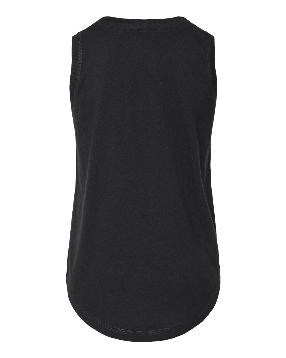 Live & Tell by LAT 2692 Girls' Relaxed Fine Jersey Tank in Black, back
