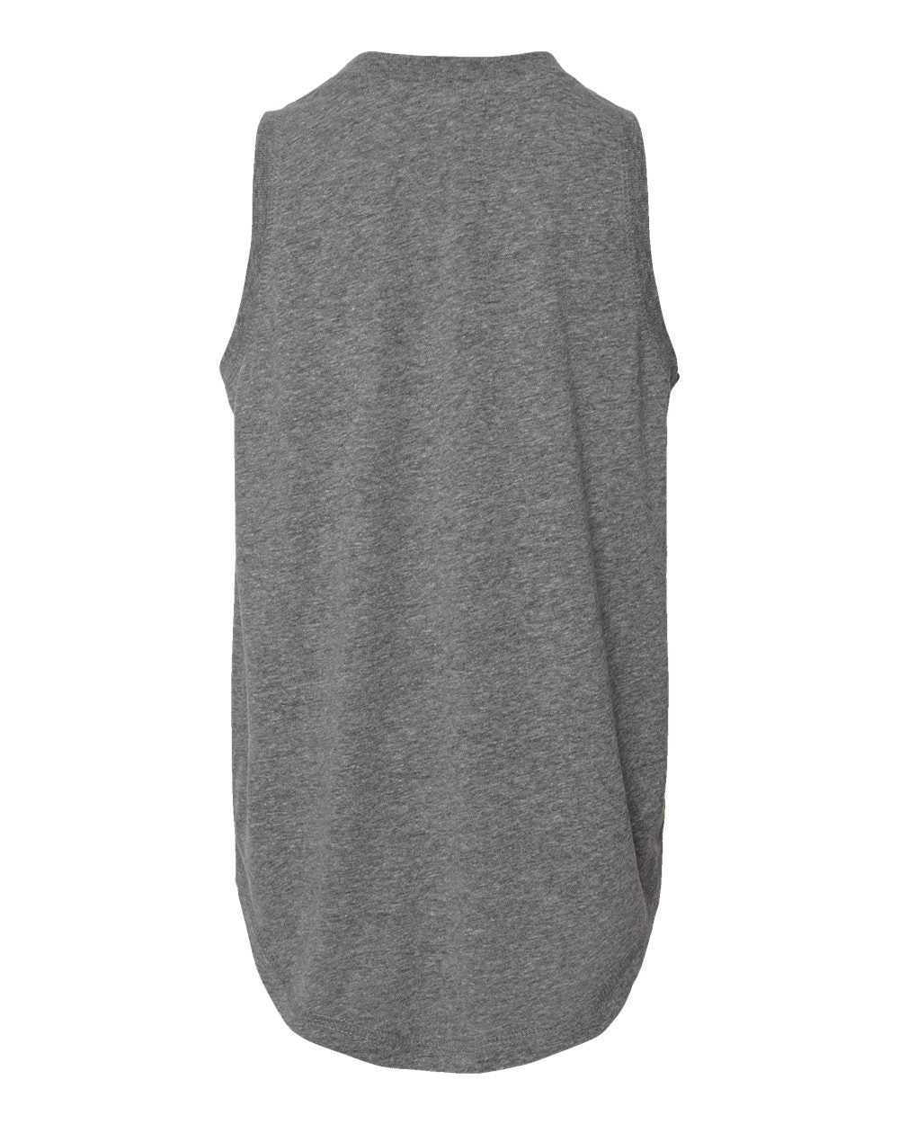 Live & Tell by LAT 2692 Girls' Relaxed Fine Jersey Tank in Granite Heather, back