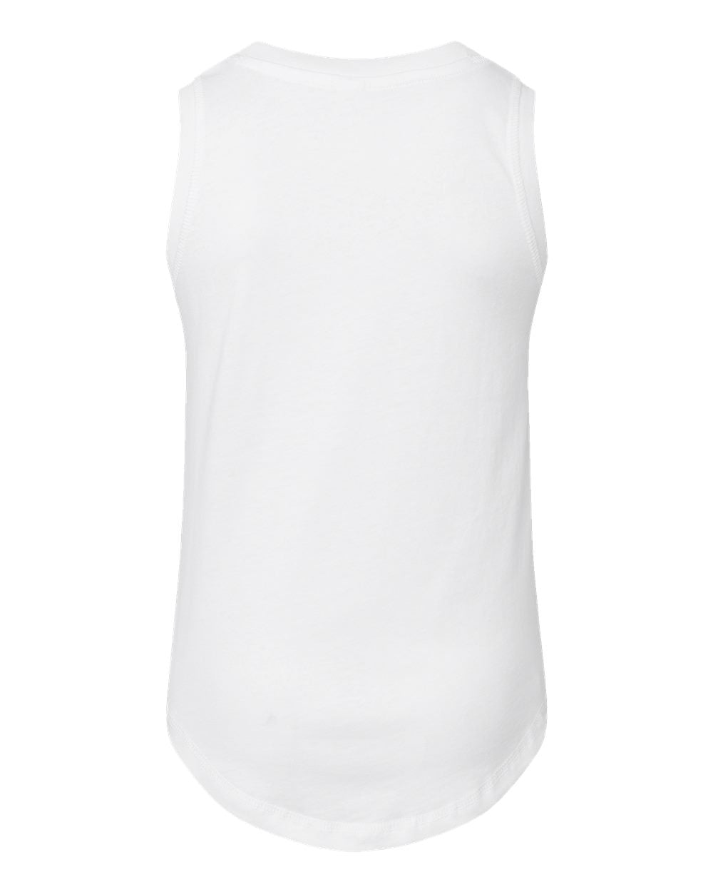 Live & Tell by LAT 2692 Girls' Relaxed Fine Jersey Tank in White, back