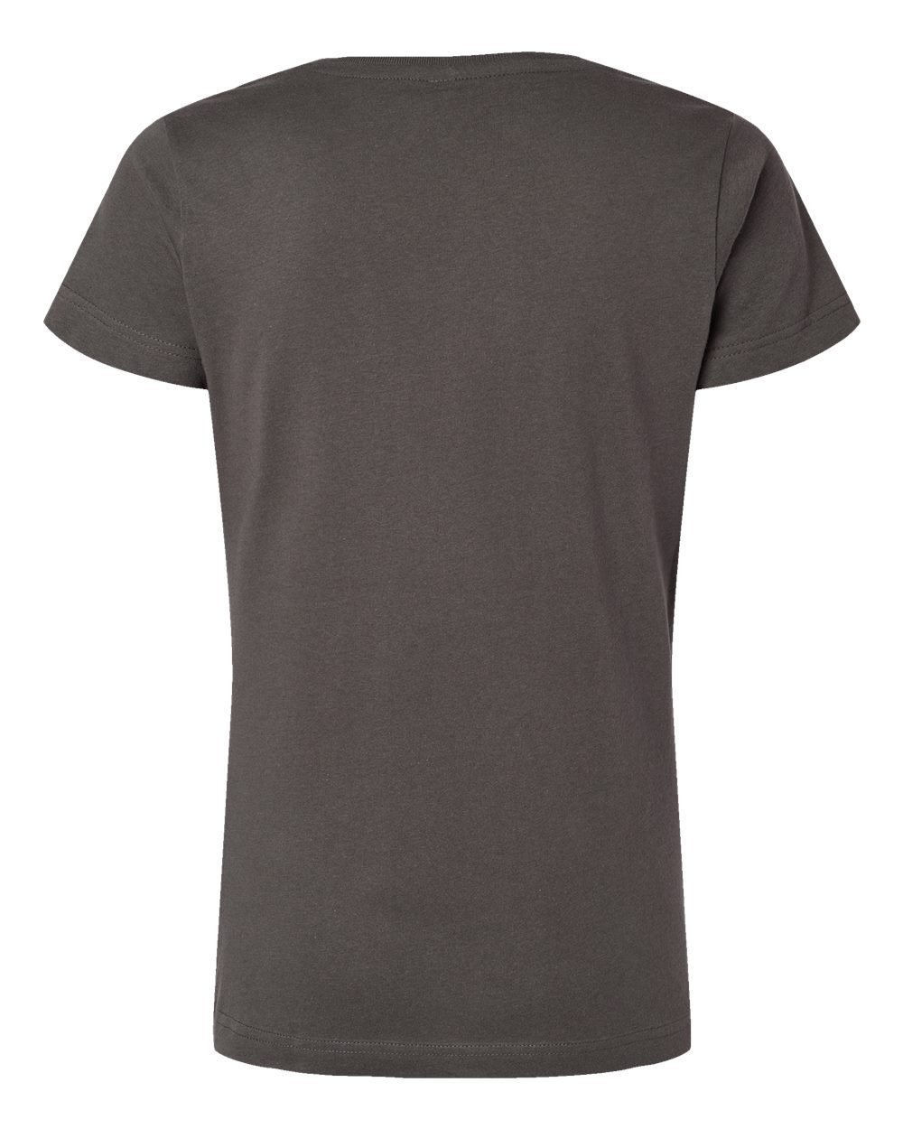 Live & Tell by LAT 3507 Women's Fine Jersey V-Neck Tee in Charcoal, back