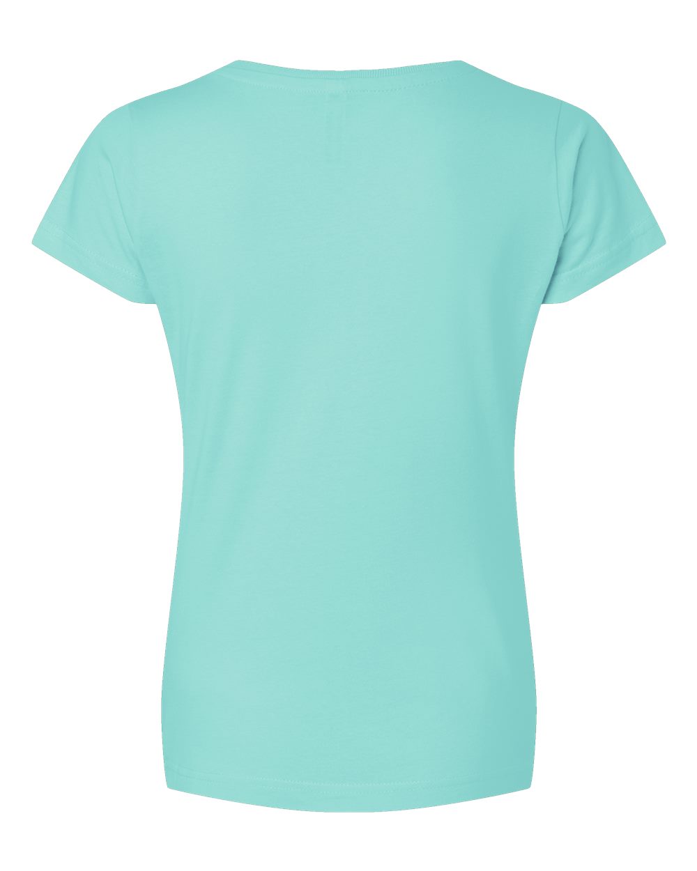 Live & Tell by LAT 3507 Women's Fine Jersey V-Neck Tee in Chill, back