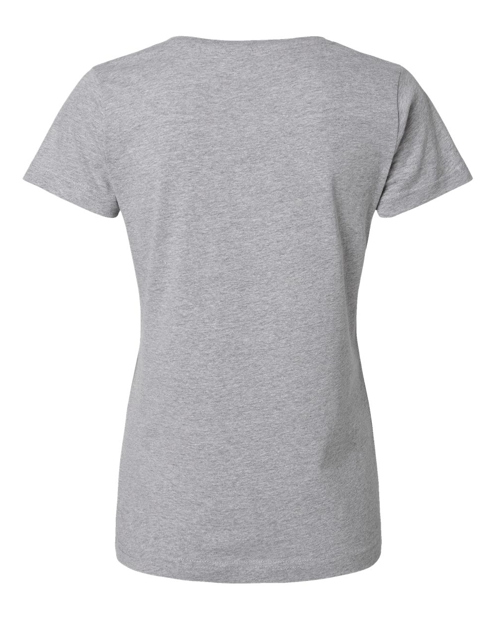 Live & Tell by LAT 3507 Women's Fine Jersey V-Neck Tee in Heather, back