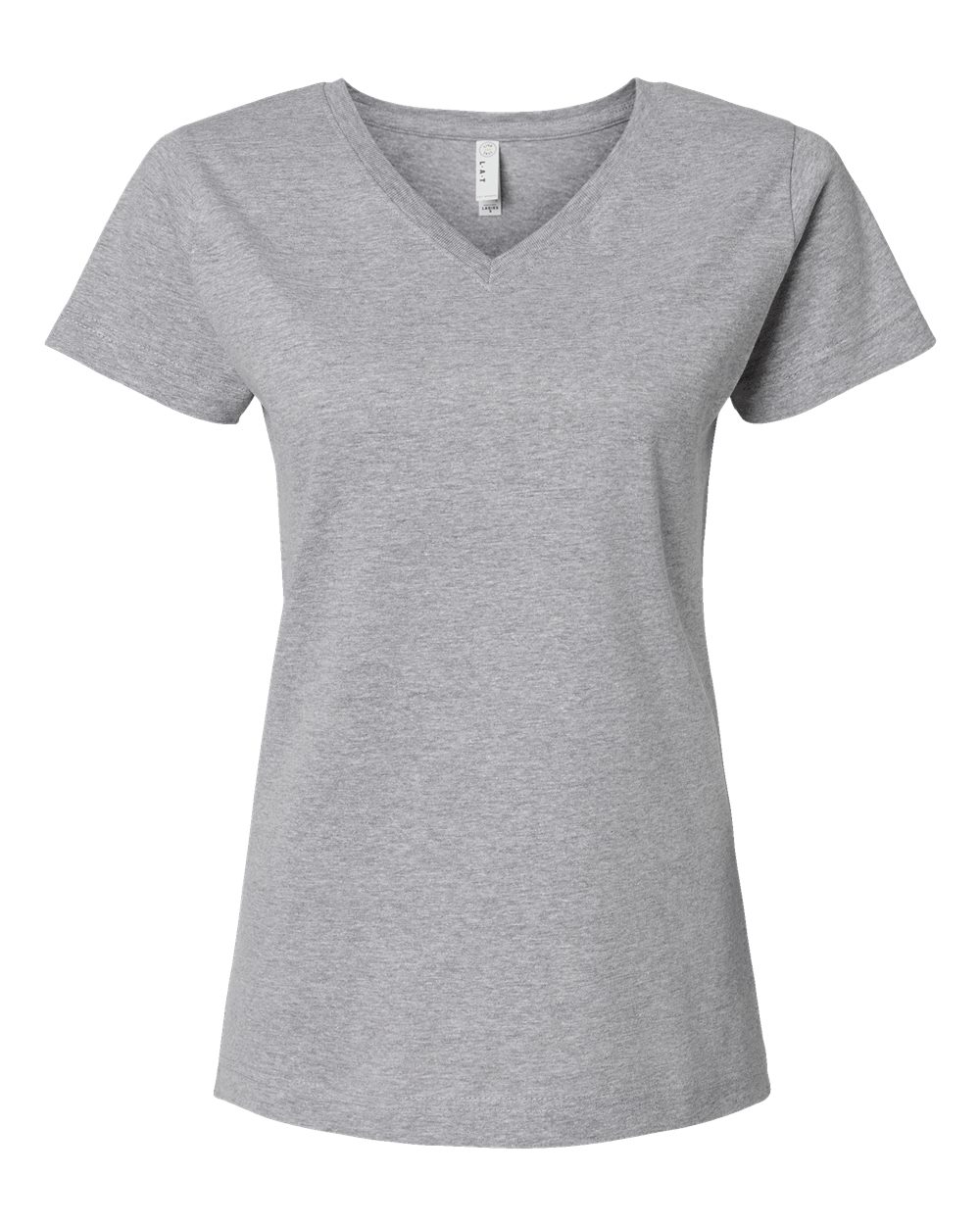 Live & Tell by LAT 3507 Women's Fine Jersey V-Neck Tee in Heather