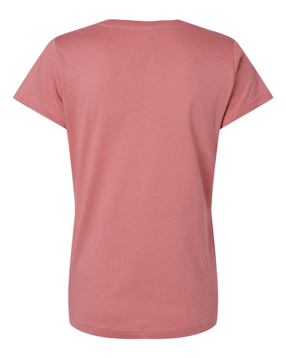 Live & Tell by LAT 3507 Women's Fine Jersey V-Neck Tee in Mauvelous, back