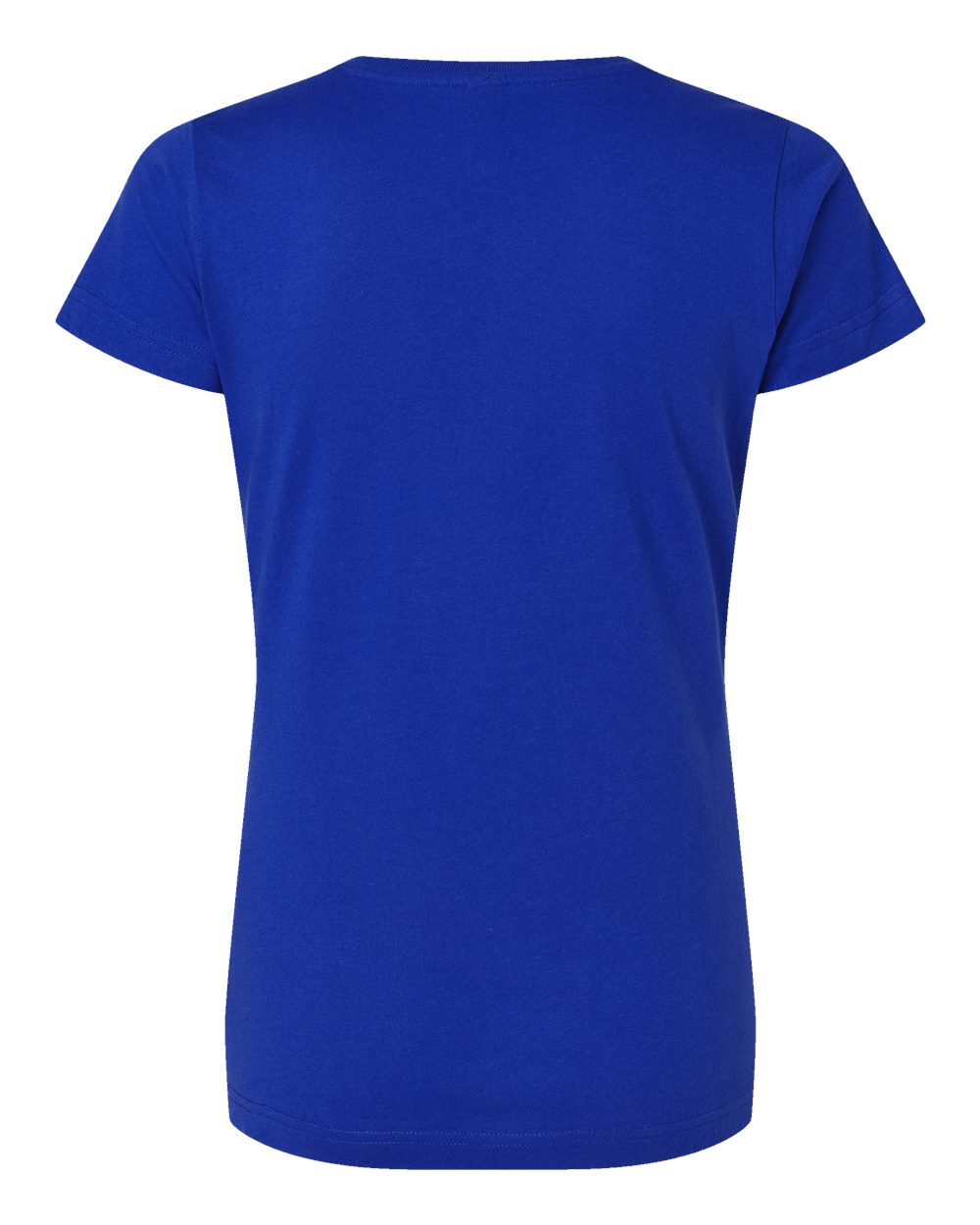 Live & Tell by LAT 3507 Women's Fine Jersey V-Neck Tee in Royal, back