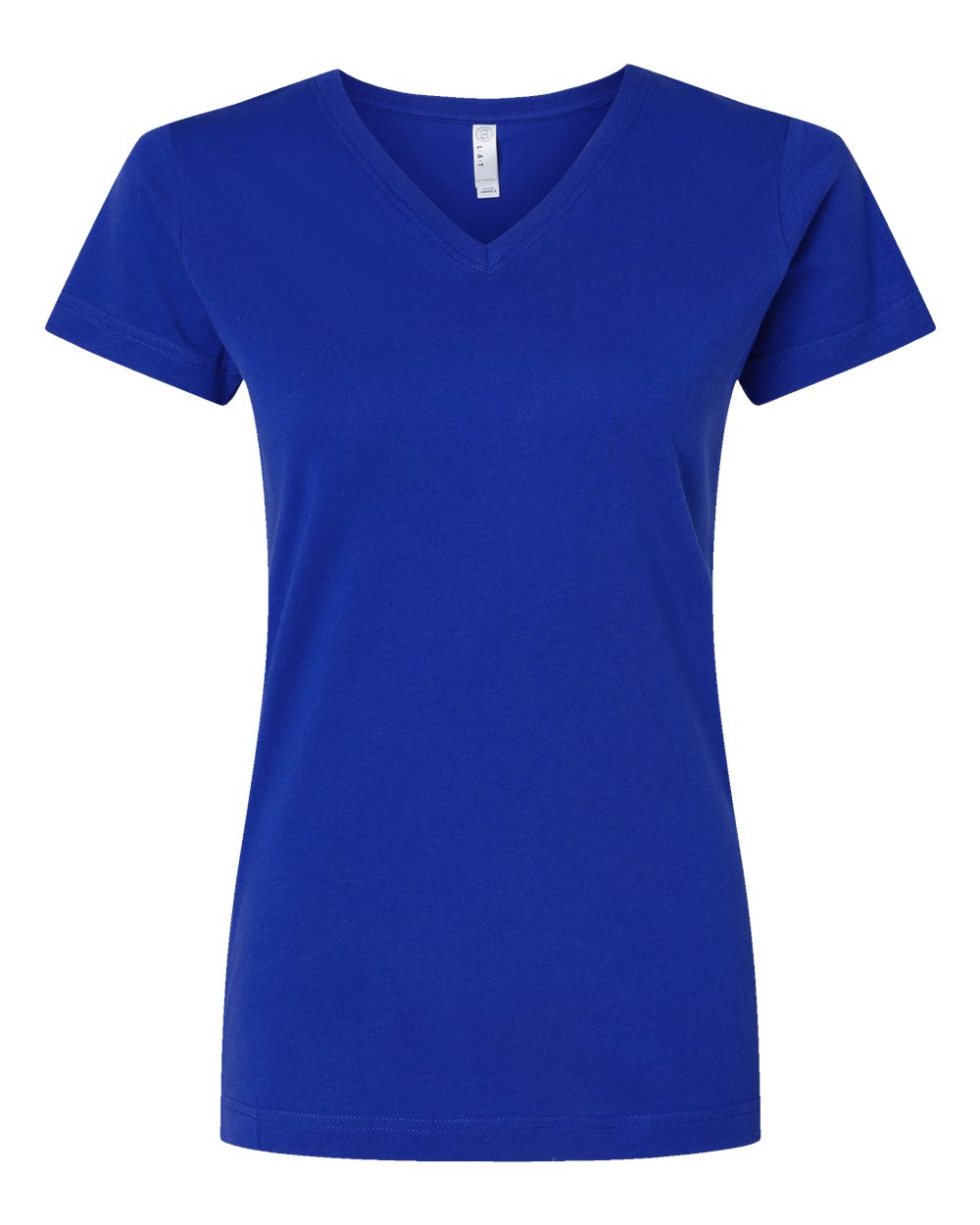 Live & Tell by LAT 3507 Women's Fine Jersey V-Neck Tee in Royal