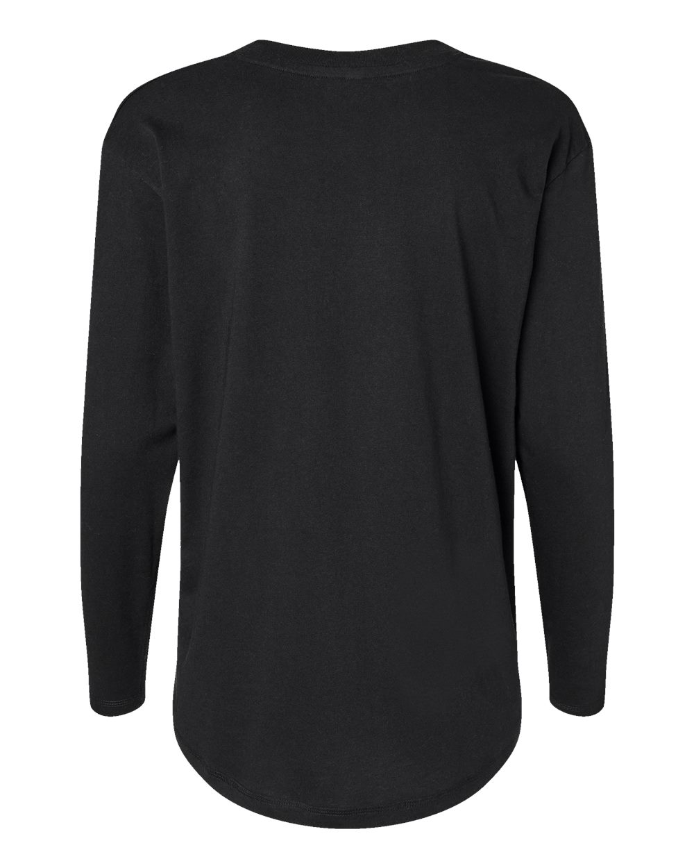 Live & Tell by LAT 3508 Women's Fine Jersey Long Sleeve Tee in Black, back