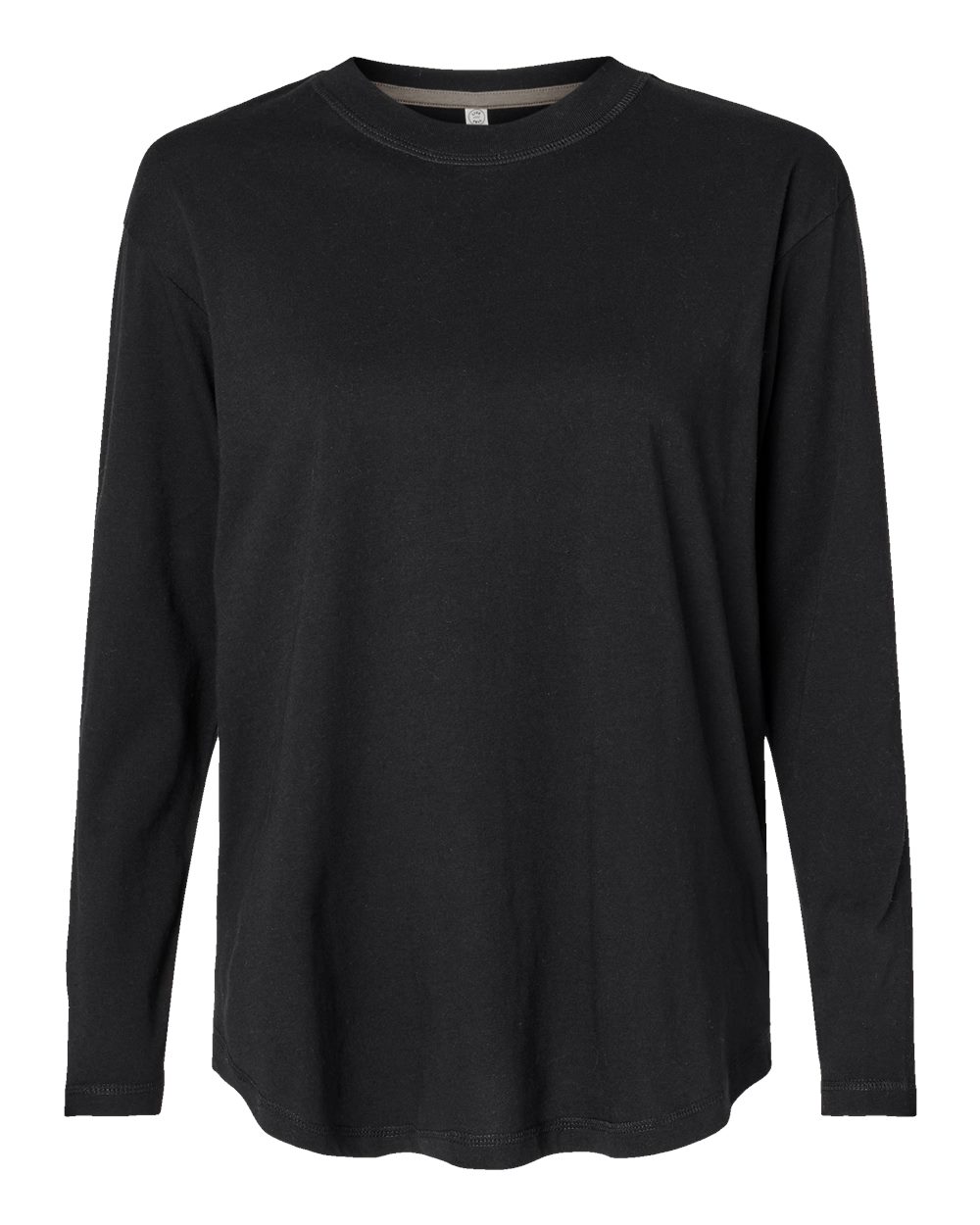 Live & Tell by LAT 3508 Women's Fine Jersey Long Sleeve Tee in Black