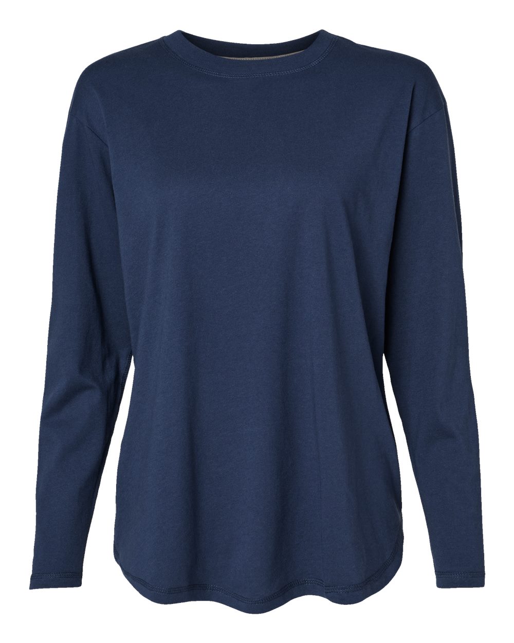 Live & Tell by LAT 3508 Women's Fine Jersey Long Sleeve Tee in Denim