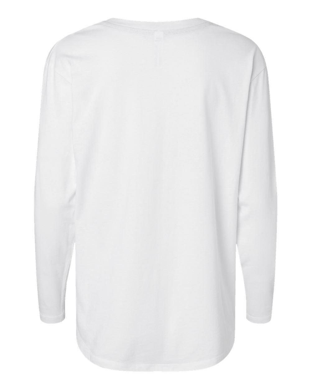 Live & Tell by LAT 3508 Women's Fine Jersey Long Sleeve Tee in White, back