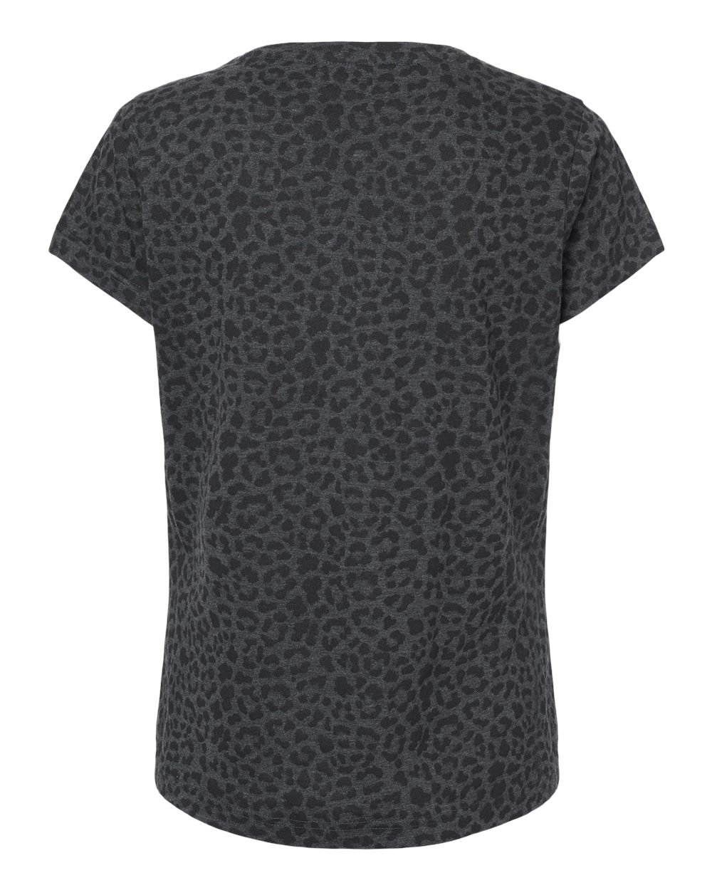 Live & Tell by LAT 3516 Women's Fine Jersey Tee in Black Leopard, back