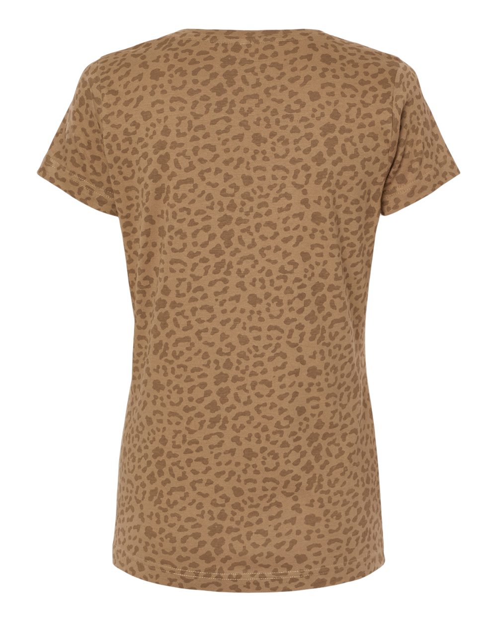 Live & Tell by LAT 3516 Women's Fine Jersey Tee in Brown Leopard, back