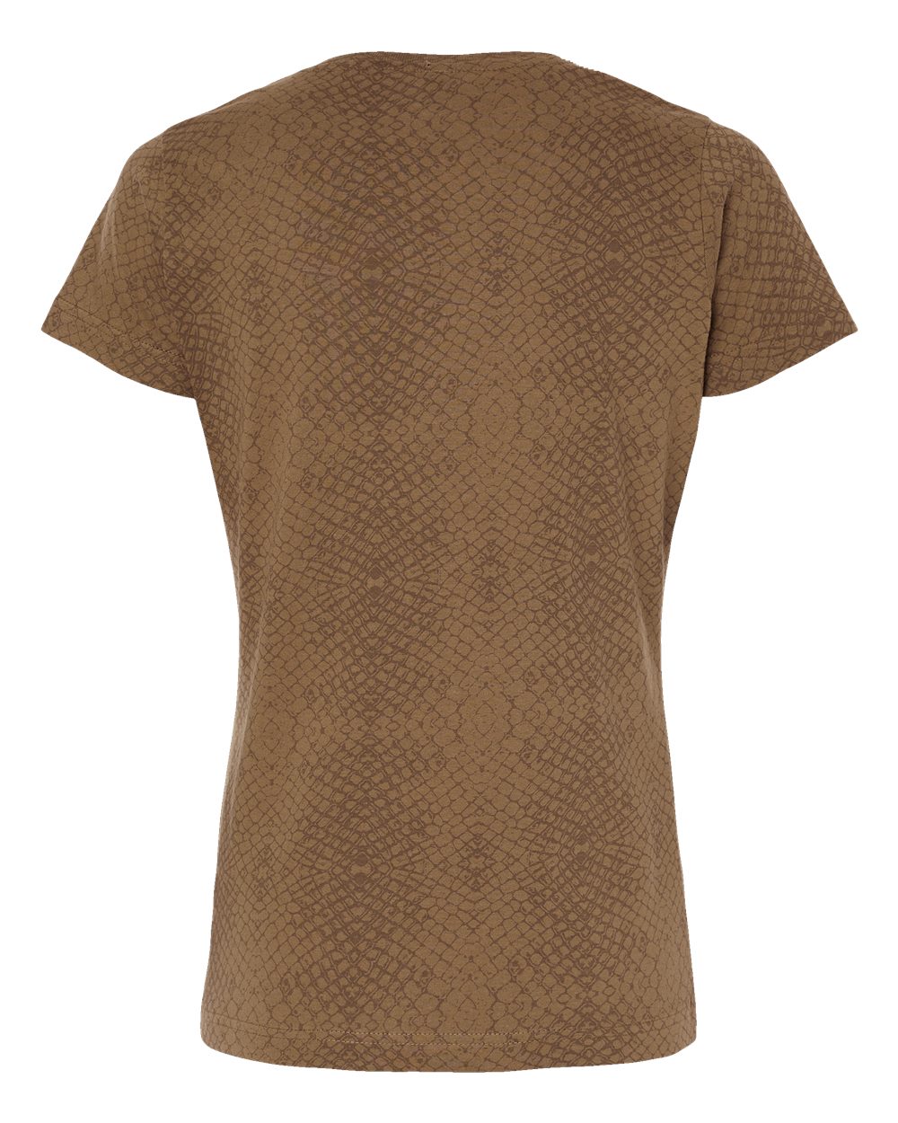 Live & Tell by LAT 3516 Women's Fine Jersey Tee in Brown Reptile, back