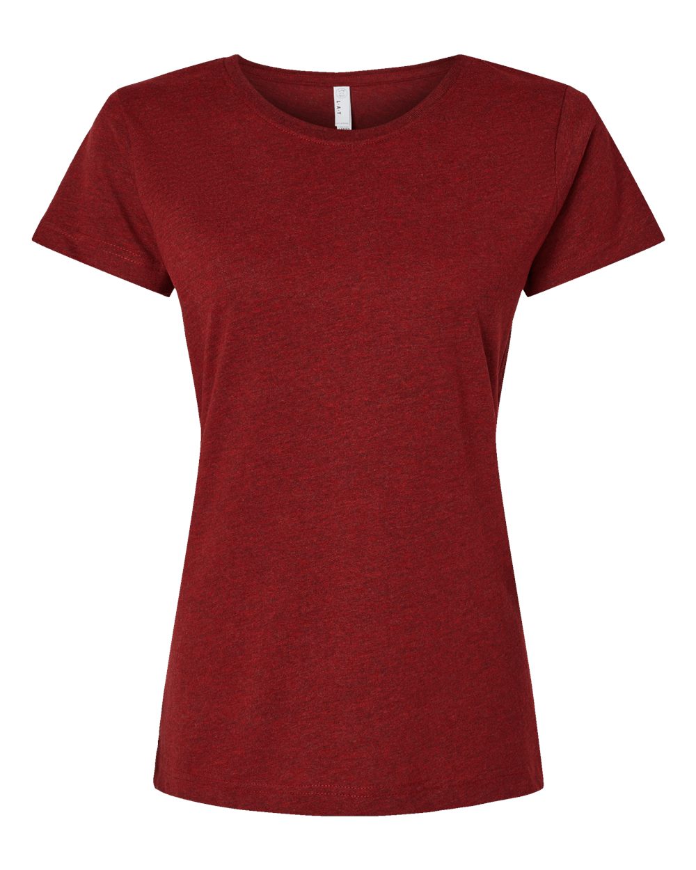 Live & Tell by LAT 3516 Women's Fine Jersey Tee in Cardinal Blackout