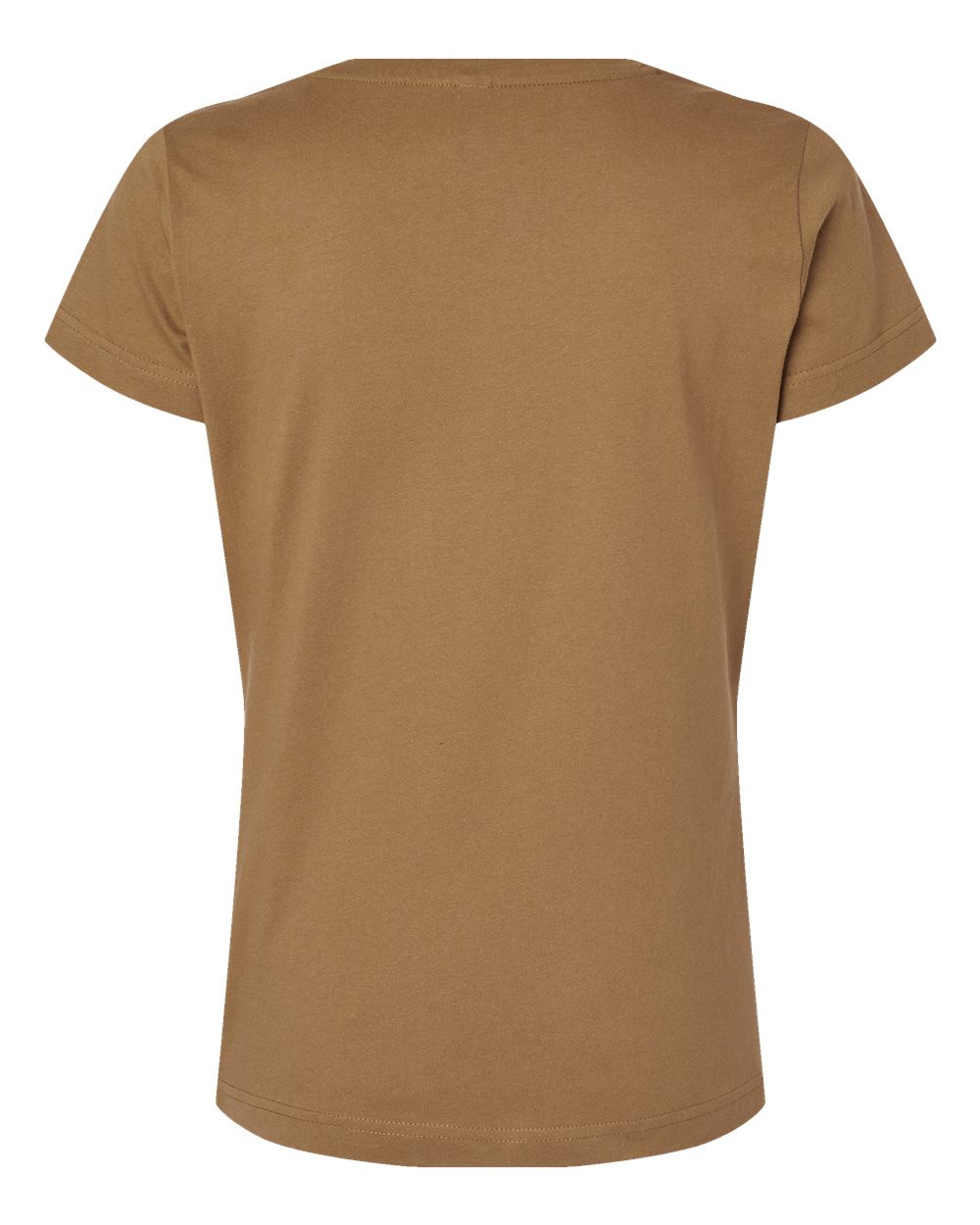 Live & Tell by LAT 3516 Women's Fine Jersey Tee in Coyote Brown, back