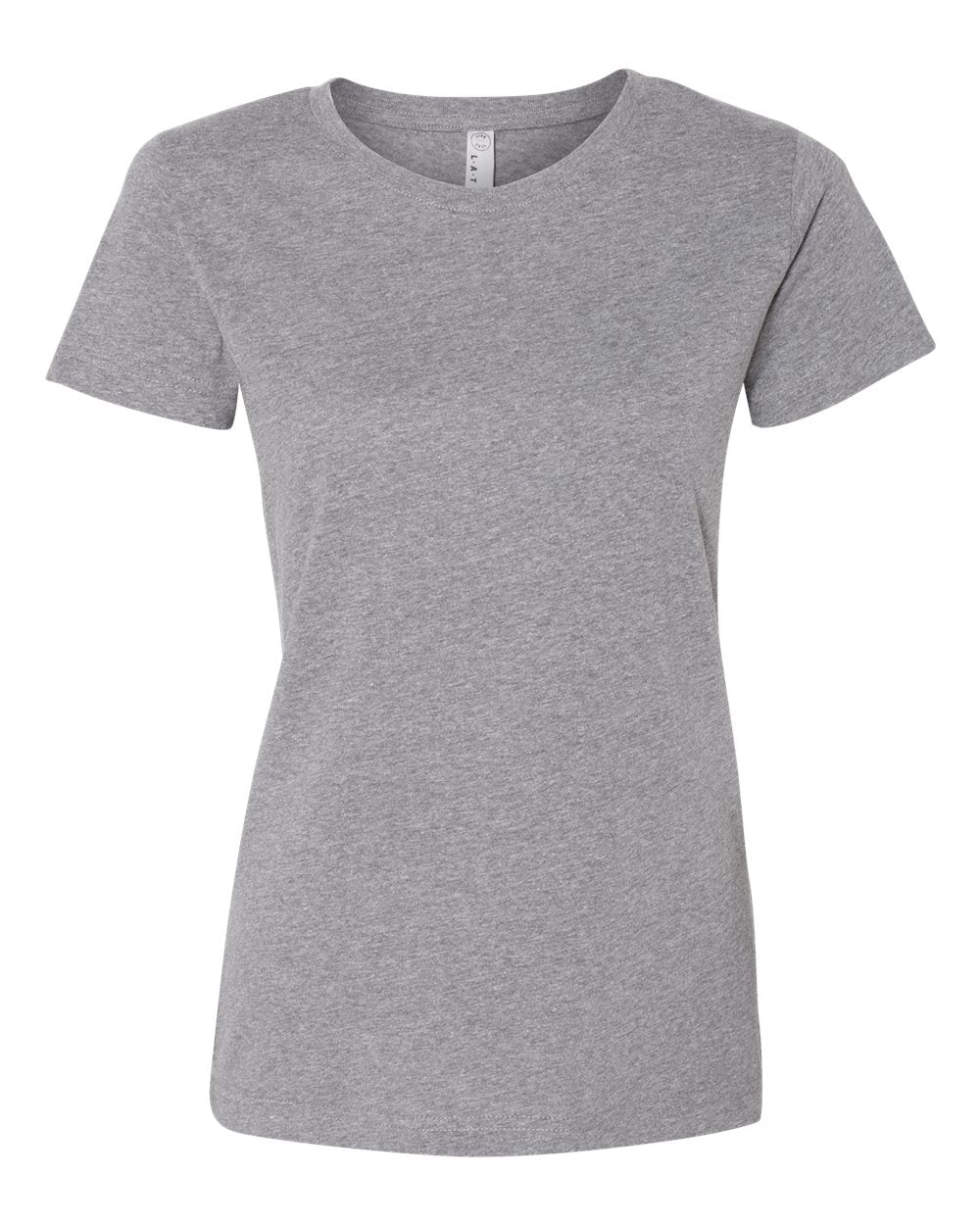 Live & Tell by LAT 3516 Women's Fine Jersey Tee in Granite Heather