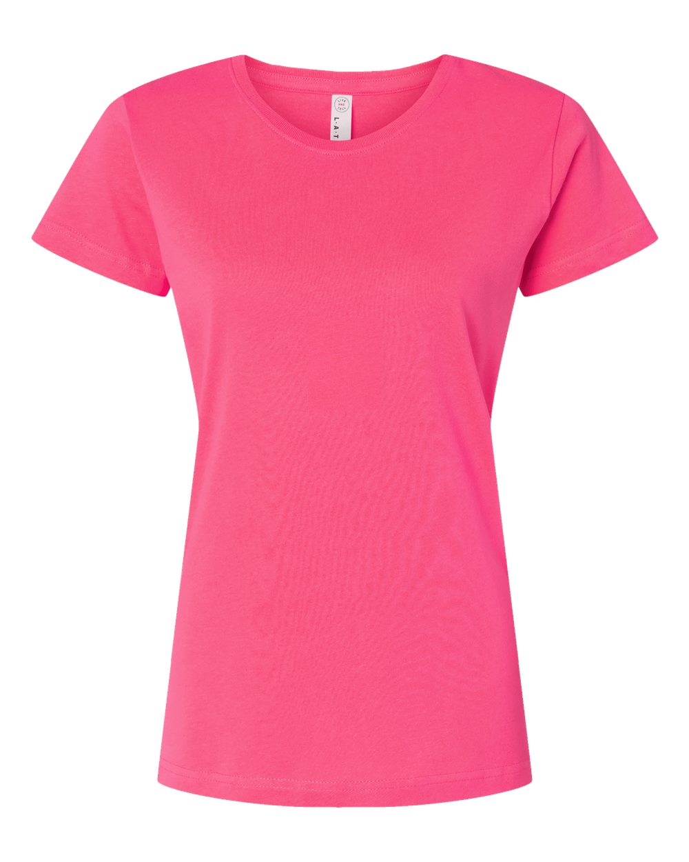 Live & Tell by LAT 3516 Women's Fine Jersey Tee in Hot Pink