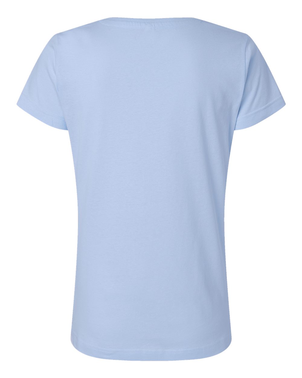 Live & Tell by LAT 3516 Women's Fine Jersey Tee in Light Blue, back