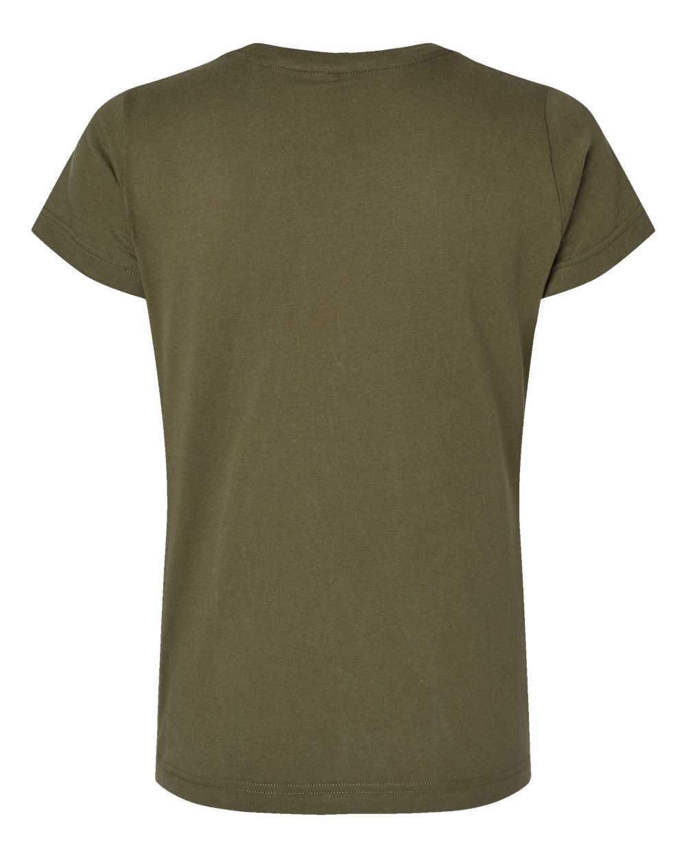 Live & Tell by LAT 3516 Women's Fine Jersey Tee in Military Green, back