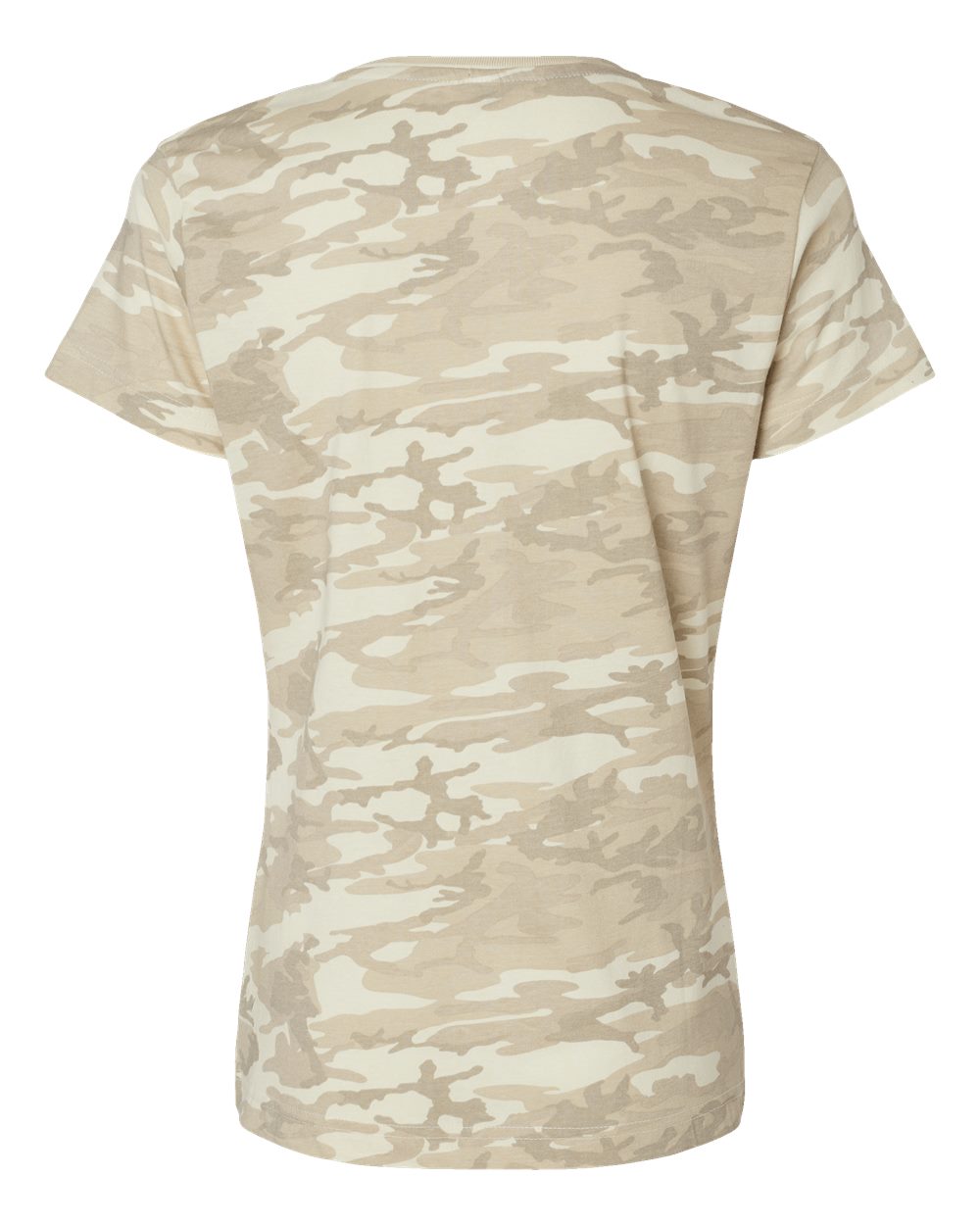Live & Tell by LAT 3516 Women's Fine Jersey Tee in Natural Camo, back