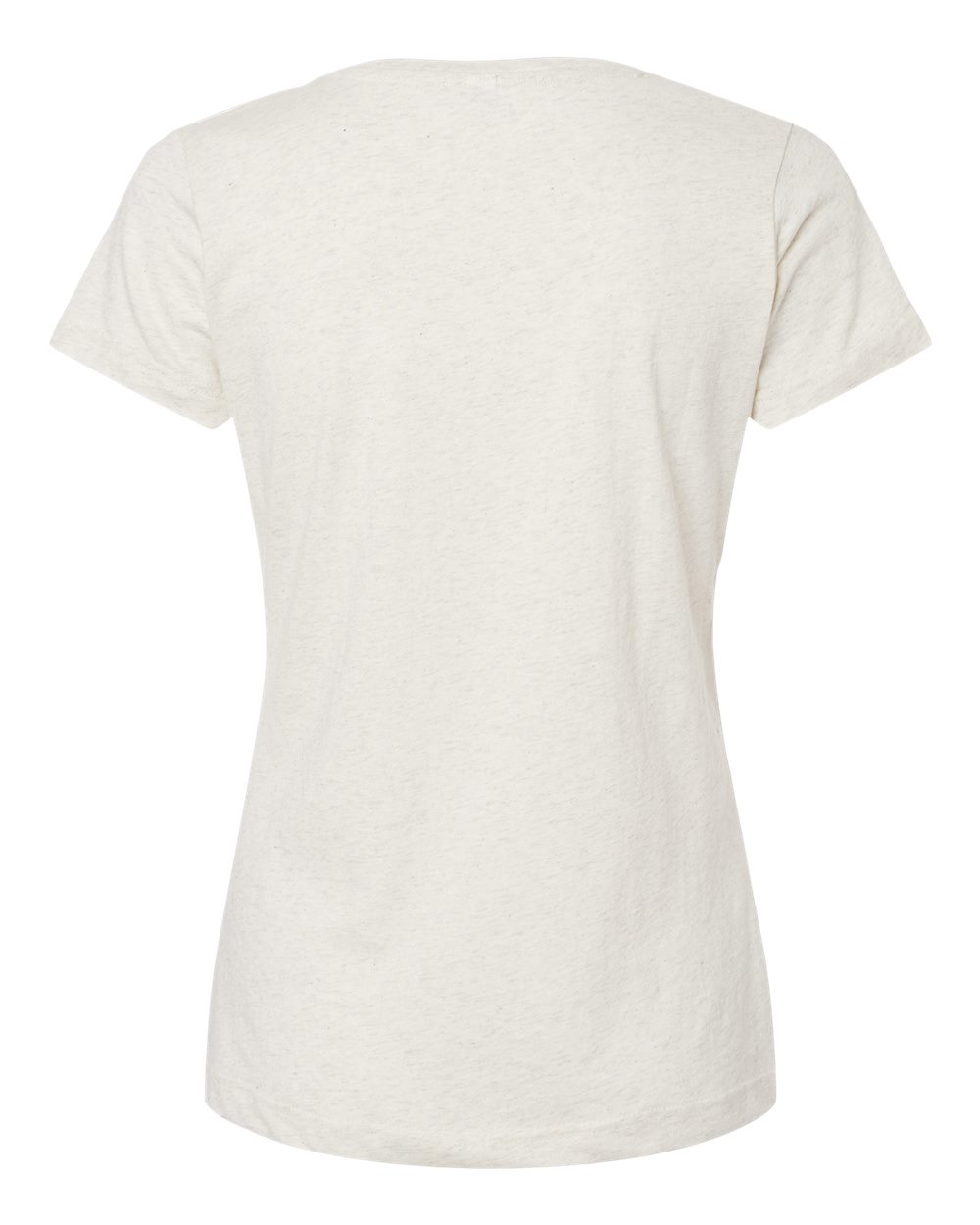 Live & Tell by LAT 3516 Women's Fine Jersey Tee in Natural Heather, back