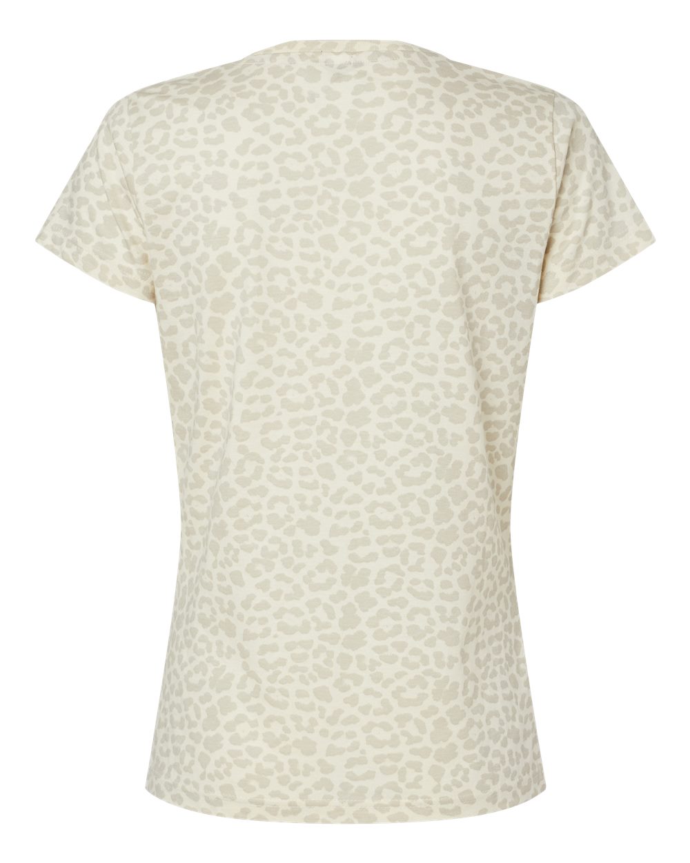 Live & Tell by LAT 3516 Women's Fine Jersey Tee in Natural Leopard, back