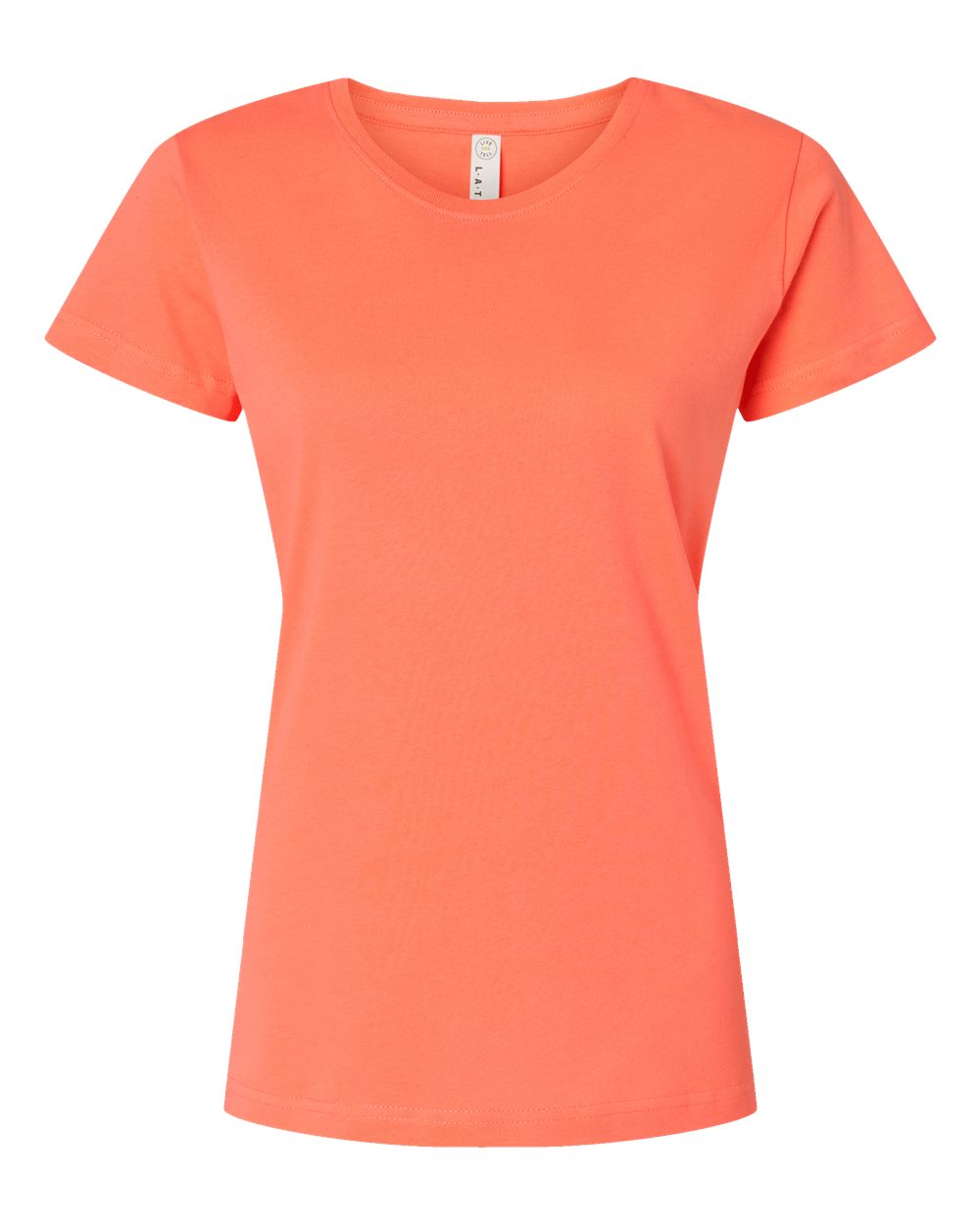 Live & Tell by LAT 3516 Women's Fine Jersey Tee in Papaya