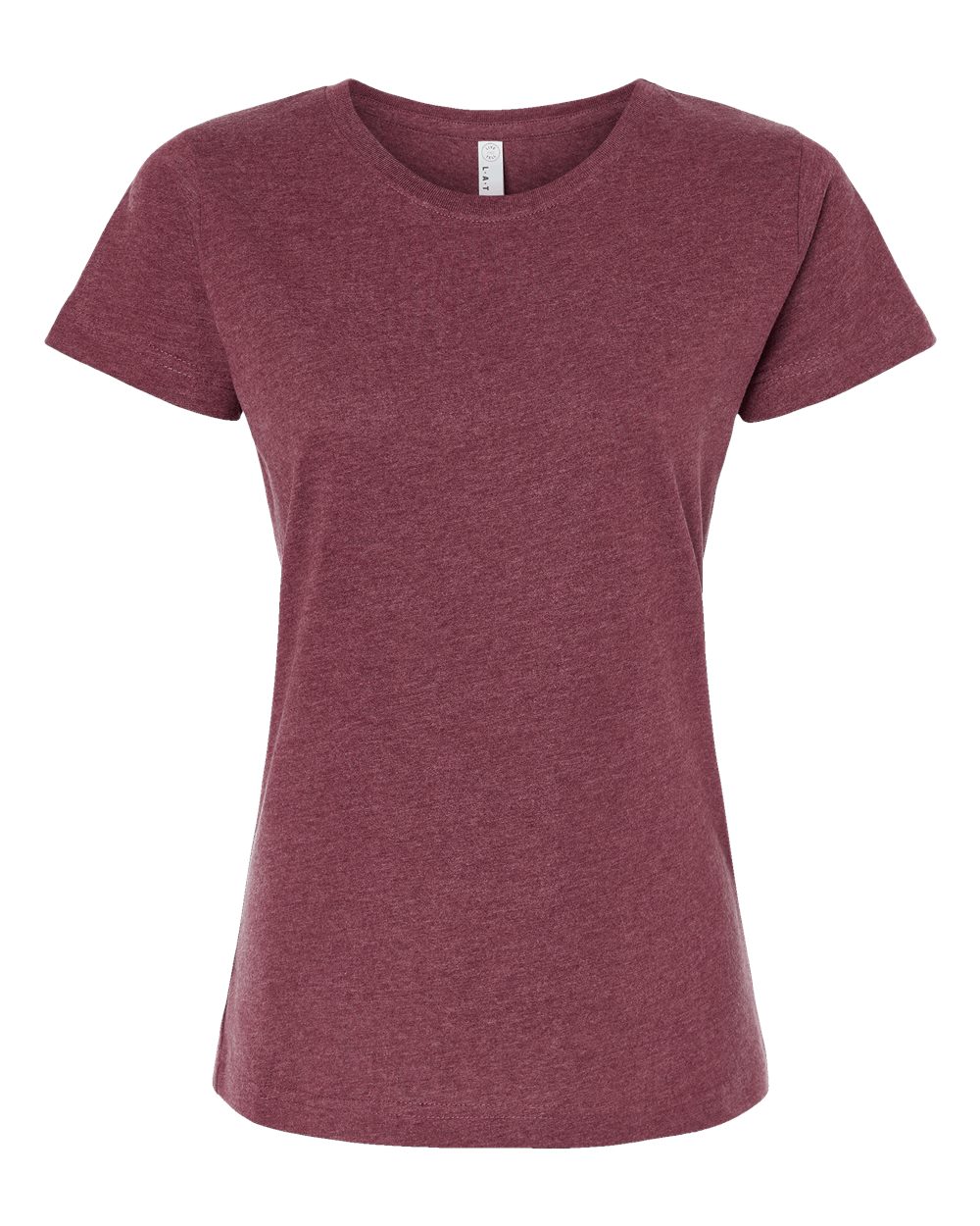 Live & Tell by LAT 3516 Women's Fine Jersey Tee in Vintage Burgundy