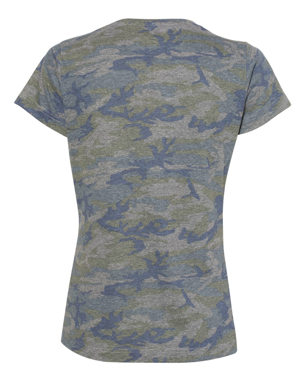 Live & Tell by LAT 3516 Women's Fine Jersey Tee in Vintage Camo, back